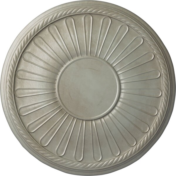 Ekena Millwork Leandros Ceiling Medallion (Fits Canopies up to 6 3/8"), Hnd-Painted Flash Gold, 19 7/8"OD x 1 1/4"P CM22LNFLS - main